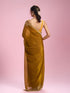 Mohey Mustard Yellow Chinon Saree