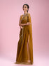 Mohey Mustard Yellow Chinon Saree