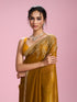Mohey Mustard Yellow Chinon Saree