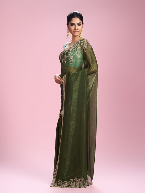 Mohey Emerald Elegance Saree