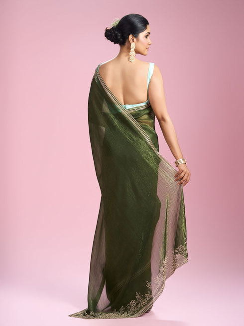 Mohey Emerald Elegance Saree
