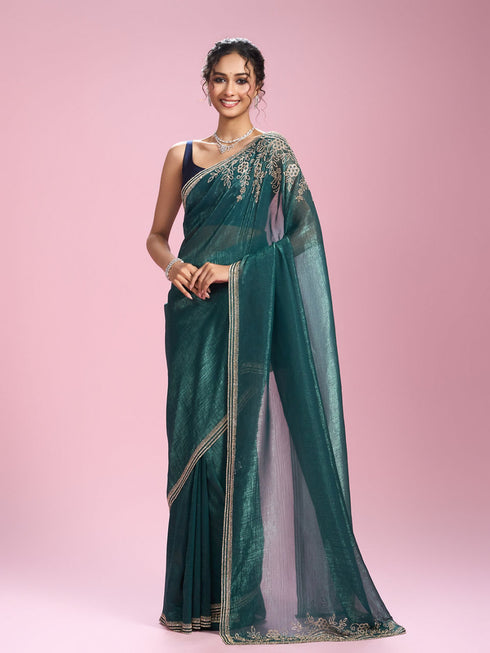 Mohey Sea Green Elegance Saree