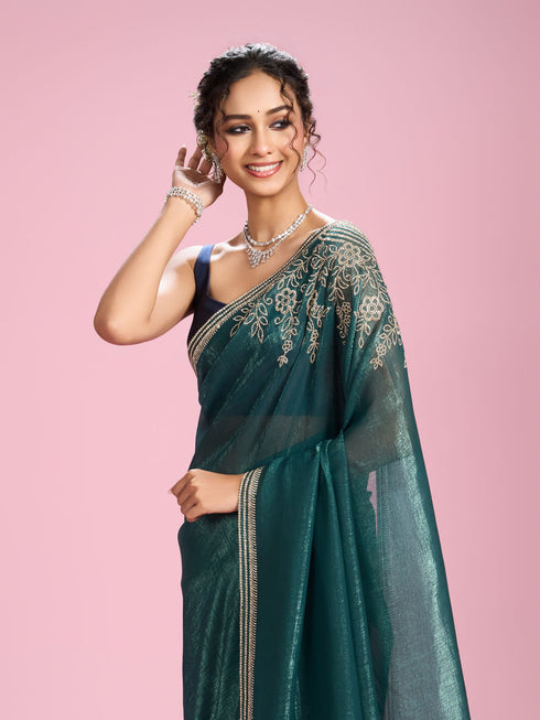Mohey Sea Green Elegance Saree