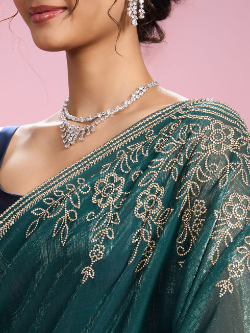 Mohey Sea Green Elegance Saree
