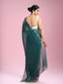 Mohey Sea Green Chinon Party Wear Saree