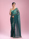 Mohey Sea Green Chinon Party Wear Saree