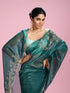 Mohey Sea Green Chinon Party Wear Saree