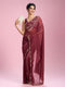 Mohey Coral Charm Chinon Saree