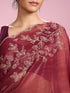 Mohey Coral Charm Chinon Saree