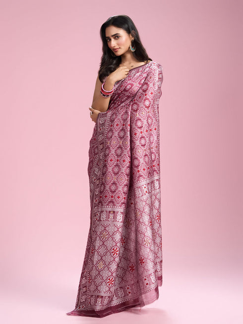 Mohey Wine Hues Celebration Saree