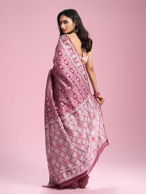 Mohey Wine Hues Celebration Saree