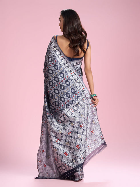 Mohey Mesmerizing Indigo Blue Saree
