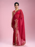 Mohey Lustrous Rani Pink Organza Saree