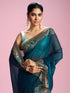 Mohey Eternal Elegance Blue Saree