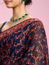 Mohey Indigo Blue Georgette Saree