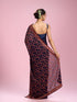 Mohey Indigo Blue Georgette Saree