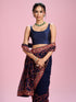 Mohey Indigo Blue Georgette Saree