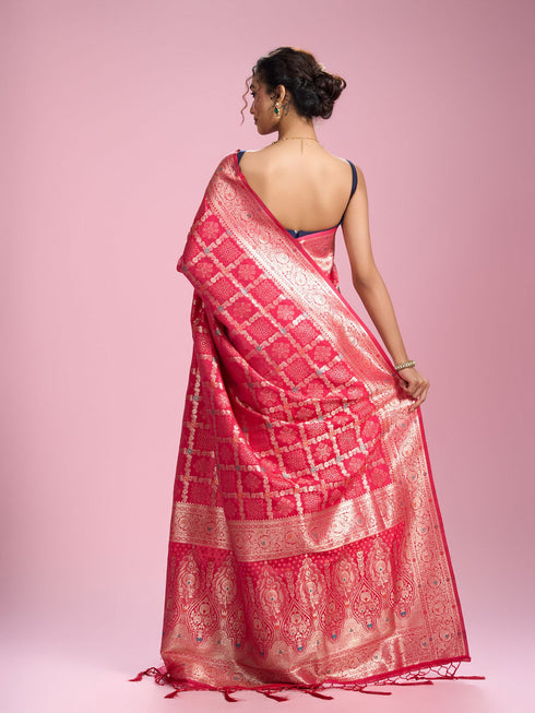 Mohey Ravishing Rani Pink Saree