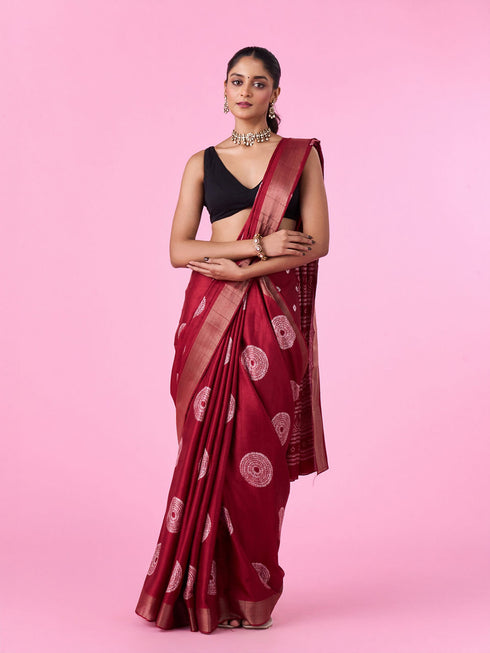 Mohey Wine Delight Majestic Saree