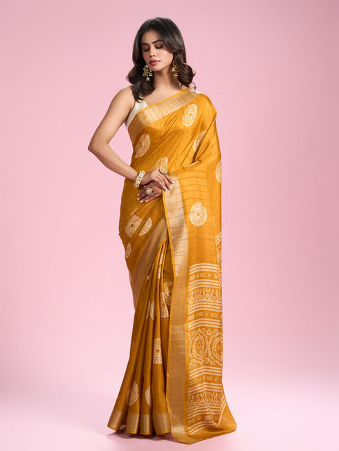 Mohey Sun Kissed Mustard Yellow Saree