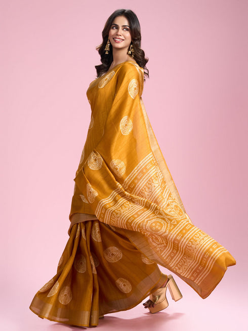 Mohey Sun Kissed Mustard Yellow Saree