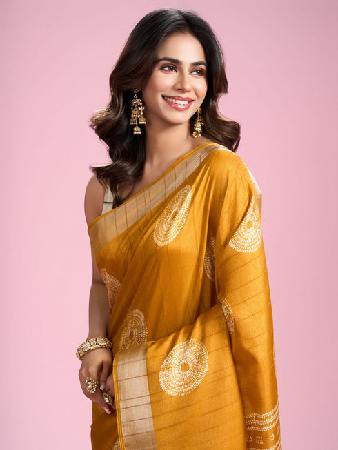 Mohey Sun Kissed Mustard Yellow Saree