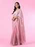 Mohey Light Pink Blooming Saree