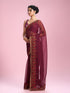 Mohey Wine Toned Celebration Saree
