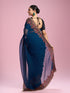 Mohey Azure Chiffon Elegance Saree