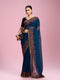 Mohey Azure Chiffon Elegance Saree