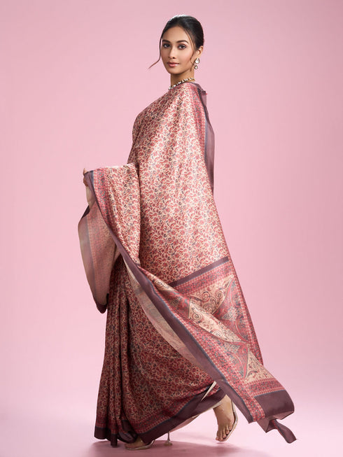 Mohey Glamorous Fawn Elegance Saree