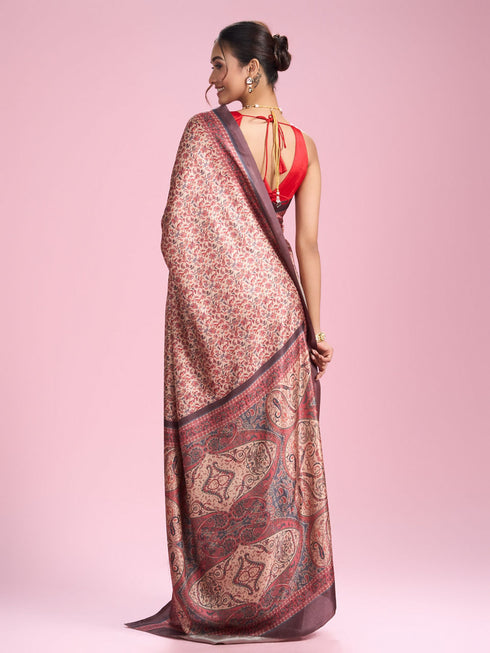 Mohey Glamorous Fawn Elegance Saree