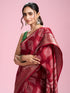 Mohey Rust Red Elegance Saree