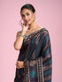 Mohey Indigo Blue Elegance Saree