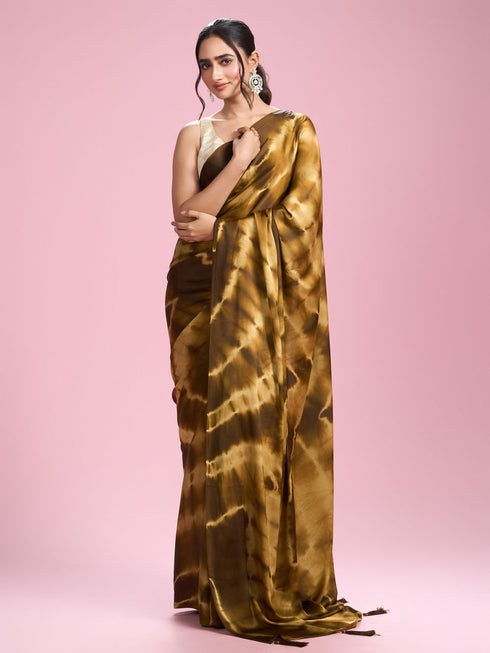 Mohey Emerald Enigma Satin Saree