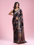 Mohey Radiant Black Satin Saree
