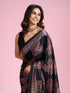 Mohey Radiant Black Satin Saree