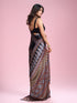 Mohey Radiant Black Satin Saree