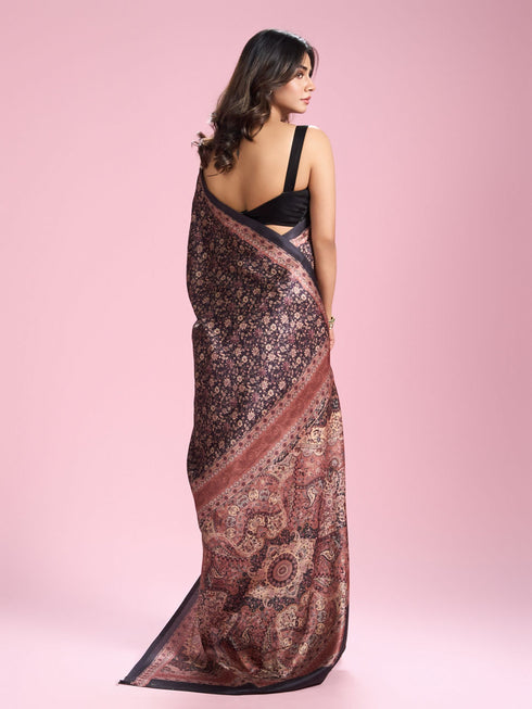 Mohey Elegant Black Drape Saree