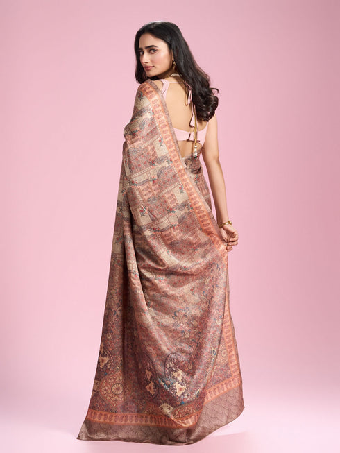 Mohey Fawn Peach Elegant Affair Saree