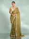 Mohey Pista Green Charm Organza Saree