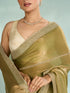 Mohey Pista Green Charm Organza Saree