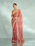 Mohey Elegant Pink Organza Saree
