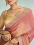 Mohey Elegant Pink Organza Saree