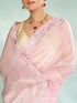 Mohey Festive Pink Organza Saree
