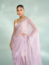 Mohey Purple Organza Splendor Saree