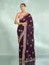 Mohey Wine Elegance Saree