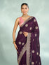 Mohey Wine Elegance Saree