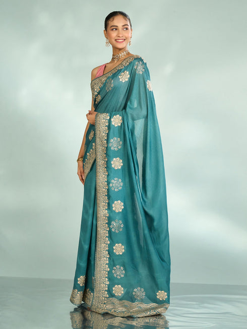 Mohey Elegant Light Blue Saree