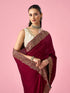 Mohey Wine Silk Saree with Zari Work